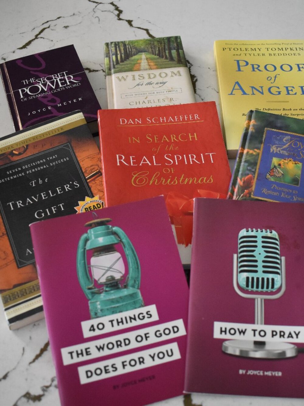 Christian Bulk Lot 8 Book Joyce Meyer Proof of Angels Traveler's Gift Devotional